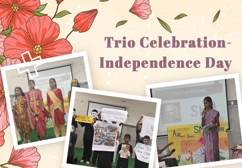 The ground assembly based on the theme “Trio Celebration-Independence Day, Janmashtami, and National Librarians' Day" was conducted in the seminar hall by the “Air house”.
