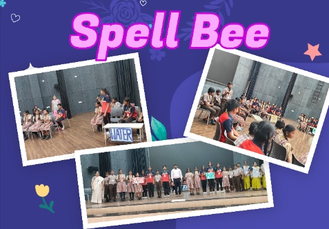   An inter-house Spell Bee Competition was conducted for the students of Classes VI to VIII in the Kandasamy Convention Hall (The Hi-tech Auditorium).