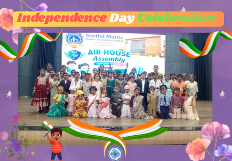 "Little Hearts, Big Pride"🦚 Our KG-5 children marked the 80th Independence Day with vibrant zeal and immense fervor, showcasing their diverse talents in an extraordinary event. Enchanting classical dance performances that beautifully showcased their artistic creativity. Moving speeches that deeply highlighted the historical significance of independence. Dynamic Silambam demonstrations that brilliantly displayed their physical agility and sharp focus.